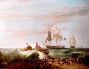 托马斯与威廉·丹尼尔 - Landing on the Beach at Madras, India