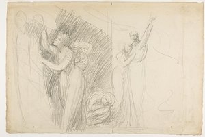 Study For Miranda And Caliban In The Tempest — George Romney