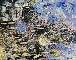 Untitled (abstract With Blue) — George Melhuish