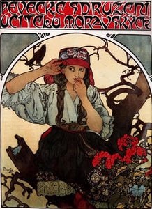 Moravian Teachers Choir — Alphonse Mucha, Art Nouveau