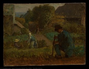 Garden Scene — Jean François Millet The Elder