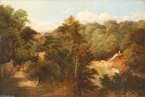 View Of The Old Mill And Prebend's Bridge, Durham — Thomas Miles Richardson Senior