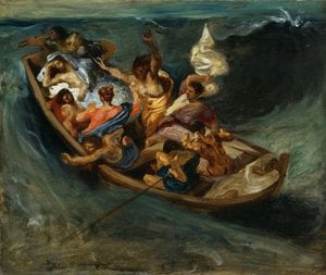 Christ On The Sea Of Galilee — أوجين ديلاكروا, Romanticism