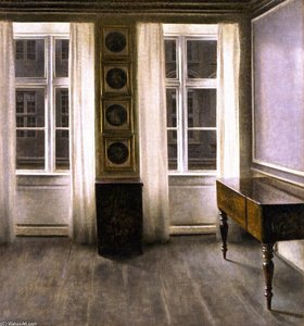 Drawing Room. The Four Copper Prings — Vilhelm (hammershøi)hammershoi