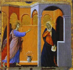MaestÓ (takana, predella), Pyhän Pietarin ja Pyhän Andrean kutsuminen - Duccio di Buoninsegna