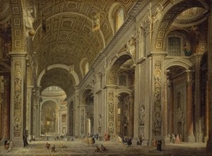 Interior Of St Peter's In Rome — Giovanni Paolo Panini