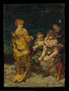 Adolphe Joseph Thomas Monticelli - Four Figures