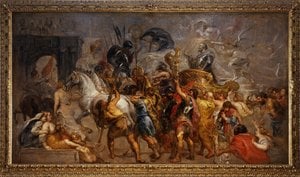Workshop Of Peter Paul Rubens - Triumphal entry of Henri IV in Paris