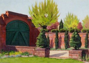 Gates And A Driveway, Avalon Garden, Bushey — Myrtle Broome