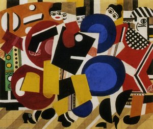Fernand Léger - Skating Rink drawing of the curtain of scene