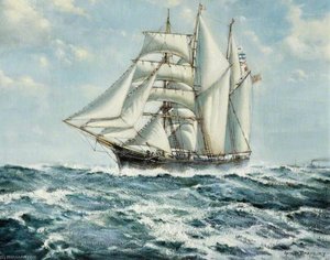 The Fowey Barquentine 'waterwitch' Off Dover — Arthur Royce Bradbury