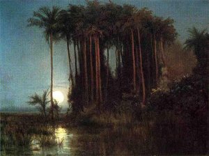 Moonlight Over A Marsh In Ecuador — Louis Rémy Mignot