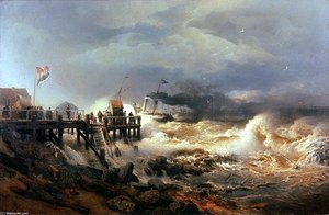 Storm At Dutch Coast — Andreas Achenbach