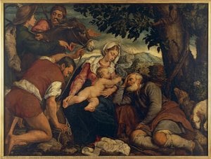 The Rest On The Flight Into Egypt — Jacopo Bassano