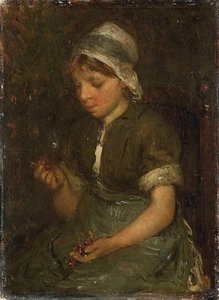 Girl With Cherries — Bernardus Blommers