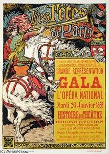 Poster Advertising The 'fetes De Paris — Eugène Samuel Grasset