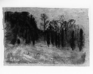 Landscape With Cedars — Arthur B. Davies, Post-impressionism