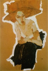 Verächtliche Frau 1910 — Egon Schiele, Expressionismus