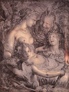 Latina Sine Cerere Et Libero Friget Venus English Without Ceres And Bacchus, Venus Would Freeze — Hendrik Goltzius