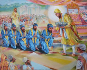 Guru Gobind Singh Baptising The Five Beloved — Devender Pal Singh