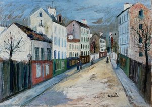 モリス・ウトリロ - A Street in a Suburb of Paris