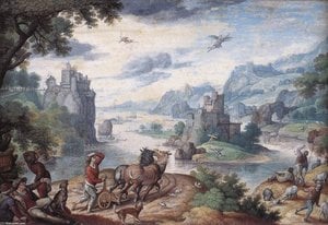 Landscape With The Fall Of Icarus — Hans Bol
