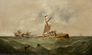 Cleopatra's Needle Being Brought To England, 1877 — George Knight