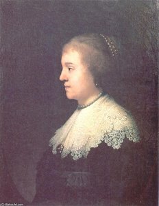 Portræt Af Prinsesse Amalia Van Solms — Rembrandt Van Rijn
