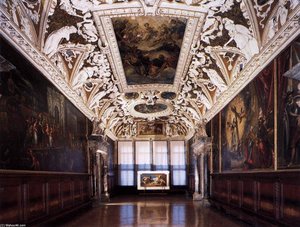 Veduta Della Sala Delle Quattro Porte — Tiziano Vecellio