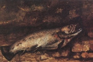 The Trout, Oil On Canvas, Musée D'orsay At Par — Gustave Courbet, Realist Observation
