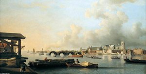 Samuel Scott - The Building of Westminster Bridge