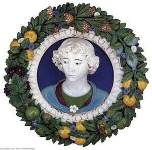 Andrea Della Robbia - Relief Bust of a Young Man