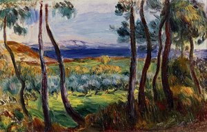 Pines In The Vicinity Of Cagnes — Renoir, Impressionist Landscape