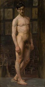 Study Of A Standing Male Nude, Julian's Atelier — Sir Alfred James Munnings
