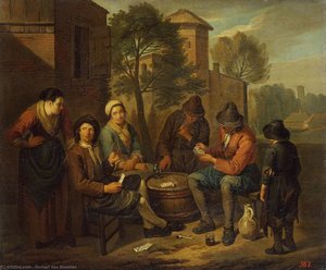 Peasants Playing Cards — Norbert Van Bloemen