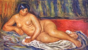 Nude Girl Reclining — Πιέρ-ωγκύστ Ρενουάρ, Impressionist Painting