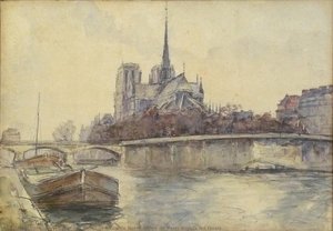 Vue De Notre-dame De Paris Depuis Les Quais — Pierre Jacques Pelletier