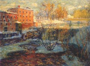 The Red Mill — Ernest Lawson, Impressionism
