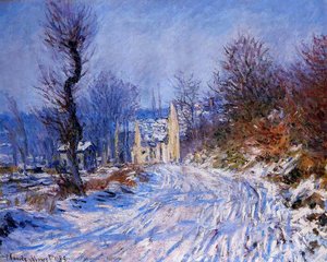 Claude Monet - Die Straße nach Giverny im Winter