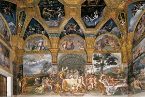 View Of The Sala Di Psiche (south Wall) — Giulio Romano, Mannerism