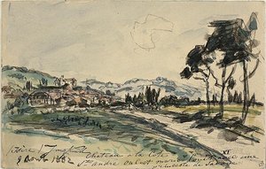 Chateau, Cote Saint Andre — Johan Barthold Jongkind, Impressionism