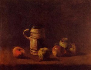 Still Life With Beer Mug And Fruit — Vincent Van Gogh, Realism