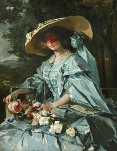 Retrato de mujer con sombrero - julio vila prades
