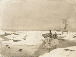 Seal Hunting In The Ice — Thorolf Holmboe
