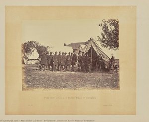 President Lincoln On Battle-field Of Antietam — Aleksandras Gardneras