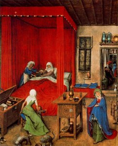 The Birth Of St John The Baptist — Jan Van Eyck, Early Northern Renaissance