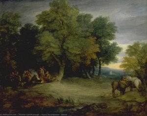 Gypsy Encampment, Sunset — Thomas Gainsborough
