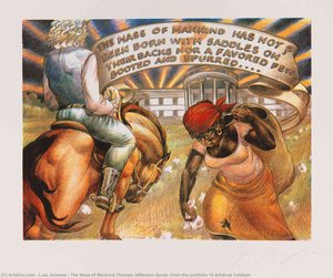luis jiménez - The Mass of Mankind.Thomas Jefferson Quote, from the portfolio 10 Artist as Catalyst