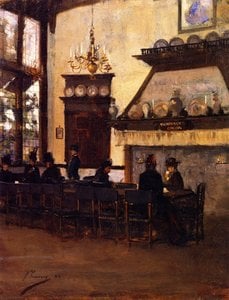 Sir John Lavery - The Dutch Coffee House, Glasgow International Exhibition