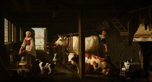 Milking In Winter — Jan Van Gool